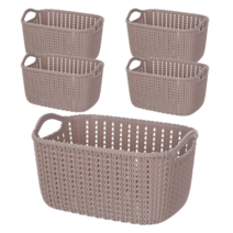 또사자 다용도 수납바구니 정리 바스켓(소형), 5개, 브라운