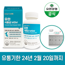 유한양행 유한 식물성MSM플러스 아연 식이유황 (2개월분), 240정