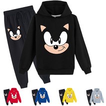 캐릭터 아동복 후드티+바지 남여공용 복장세트 110-170 9색 소닉 더 헤지혹 굿즈 그림B