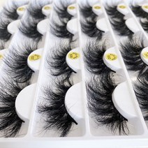 메이크업박스 화장품 파우치 브러쉬 매쉬 핸드폰 방수 쌍 속눈썹 도매 25mm 극적인 푹신한 화이트 상자 대량 메이크업 5D, 없음, 2.20pairs  Mixed