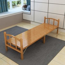 대나무 침대 접이식 1인 2인용 점심 시간 낮잠 간단한 가정용 성인 멋진 원목 베드, A 폭60X197길이CM(브라운협판)