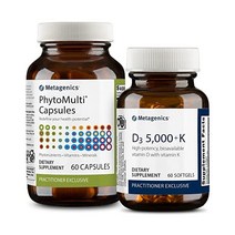 멀티비타민 메타제네틱스 파이토 멀티캡슐 및 D35 000 + K 번들