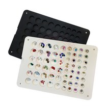 나라뷰티 포맥스 스와케이스 [62칸] 블랙 화이트 스톤케이스 파츠케이스 원형스와케이스 네일아트재료 네일재료정리, 1개, 원형스와케이스[62칸]+케이스받침대SET-블랙