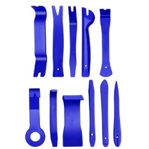 플라스틱패스너 클립 자동차 오디오 수리 도구 트림 제거 도구 자동차 패널 도어 오디오 트림 제거 도구 키트 자동 플라이어 패스너 제거 도구 세트, 블루 11개