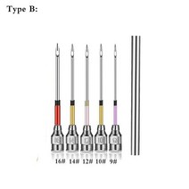 펀치니들 러그 만들기 집에서할수있는취미 펀치 바늘 키트 나무 원사 크로셰 뜨개질 펜 DIY 공예 스티칭, 03 3
