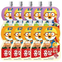 해호 뽀로로홍삼쏙쏙 100ml 오렌지 5개+포도블루베리 5개, 단품, 단품