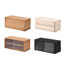 서랍수납장 무인양품 일본 유닛선반용 수납장, 선반형 86cm 미닫이장 캐비넷 에보니 블랙