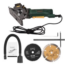 원형톱 소형 원형 톱 3700RPM 레이저 가이드 눈금자 목재 타일 및 연질 금속 설계용 진공 포트 48Amp, 3.UK PLUG