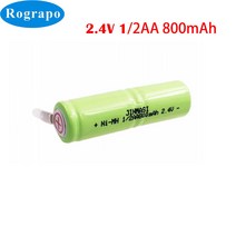전기자전거 배터리 1-3PCS 800mah 2.4V 1/2AA ni mh 재충전 전지 전기 면도기 면도기 칫솔을위한 용접 탭, 02 1pcs
