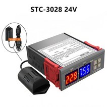 듀얼 디지털 온도 조절기 온도 습도 제어 STC3028 온도계 습도계 인큐베이터 컨트롤러 AC 220V DC 12V 24V, 02 STC-3028 24V