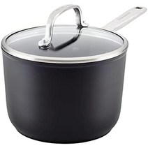 키친에이드 반죽기 경질 아노다이징 인덕션 논스틱 조리기구 냄비와 프라이팬 세트 아티잔, 냄비(2쿼트)