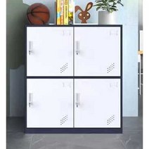 헬스장 옷장 철제 잠금 학교 간이 다용도 관물대 가구, 도어 4개 (그레이화이트) 1.2mm