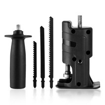 독일기술 무선 컷쏘 컷쇼 충전 전동 소형 전기톱 핸드 미니톱 만능커터 직소기 직소 직쏘 톱날 전기 드릴이 있는 왕복 톱 어댑터 전기 톱 전동 공구 나무 절단기 기계 부착 수정, 세트 1