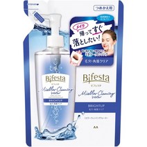 일본직발송 6. BIFESTA (비페스타) 미셀러 클렌징 워터 브라이트 업 리필용 닦아 타입 모공 · 각질 클리어, 새로운 모델, 360ML X 1, One Color