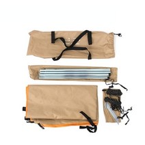 알파인 원터치 돔형텐트 휴대용 자동차 대피소 그늘 캠핑 사이드 자동차 지붕 상단 텐트 안티 uv 차양 방수 천막 파라솔 비 캐노피 suv 지프, 카키색 옷감, 300x150cm