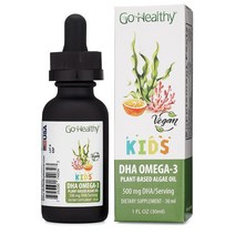 2개 Go Healthy Natural 키즈 오메가3 DHA EPA Algae