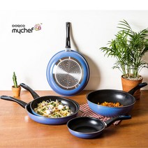 [UNIQ] 도 루 코 마 이 쉐 프 퓨 어 라 이 트 애 쉬 블 루 I H 인 덕 션 프 라 이 팬, 후라이팬32cm