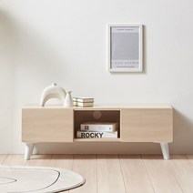 미니멀한 이케아스타일의 티비다이 원룸 거실장 KD529, 메이플ABC23