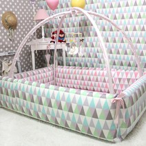 러브스티치 북유럽트라이앵글 범퍼침대 모빌대 포함, 특대형 범퍼침대