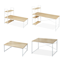 원목철제 조립식책상 중고등학생 고등학교 조립 1인용 선반형 간이 책상겸테이블 작은 청소년 철제 이케아 1인 일인용 자취방 원룸 공부방 900 1200 1600, 일자형 좌식 900