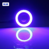 자동차 라이트 어셈블리 2pcs 12V 유니버설 COB Led 안개 화이트 블루 핑크 옐로우 그린 레드 엔젤 눈 DRL, 02 Blue_02 3inch