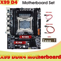 X99 Computer Motherboard BaffleSATA CableSwitch Cable LGA2011-3 DDR4 Support 4X32G For 5820K 5960K E