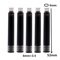 만년필 잉크 세트만년필 잉크 세트새로운 jinhao 65 블랙 실버 색상 비즈니스 학생, 5pcs 잉크 검정, f