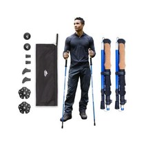 Cascade Mountain Tech - 경량 항공기 등급 알루미늄 트레킹 폴 하이킹 스틱, Blue Cork, Trekking Poles