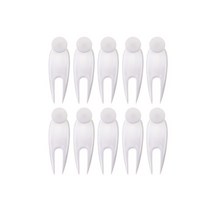 골프연습 도구페어웨이 코트 골프 공 점수 마커 위치 퍼팅 그린 훈련 보조 플라스틱과 10 개/몫 디벗 도구, 01 White