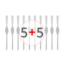 [5+5] 스텐 (게포크 B타입 중형 -실버 5개+5개=10개묶음) 포크 10P 세트 게살 크랩 랍스타 꽃게 대게 홍게 킹크랩 게 속살 호두 주방 포크