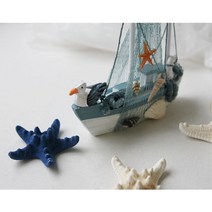 돛단배 미니어쳐 뱃머리 갈매기 포인트 미니어쳐소품