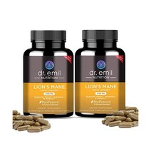 멀티비타민 Organic Lions Mane Mushroom Supplement for Mental Clarity Focus & Immune Support - Brain Boos, 180