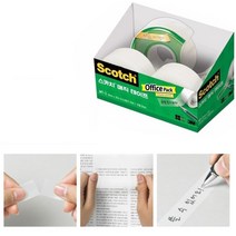 3M 마스킹 필기 메모가능 매직테이프 디스펜서+리필 붙이기 종이 글씨 찢어진 갈아끼우는 끈끈이 고정 리필용 변색없는 문구 테잎 끈적임 자국안남는 흔적 잔사 사무용 붙이는 반투명