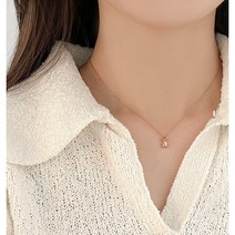 실버925 테디 베어 곰돌이 목걸이 (2col)