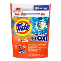 Tide 타이드 파드 4 in 1 캡슐형 세탁세제 울트라 옥시, 32개