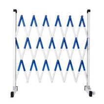 자바라대문 출입문 주차장 바리케이트 접이식 정문 도어 안전문 금지 주의 바퀴 이동식 간편 임시 간이 대문 안전문 격리, 블루 1.2x6 미터