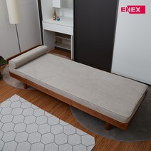 [에넥스]에스코지 마망 원목 아쿠아텍스 데이베드 소파베드+매트+원형쿠션_착불, 아카시아