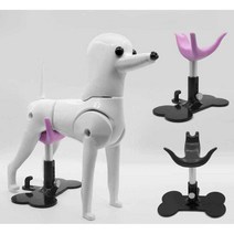 반려견 받침대 애견 미용사 애견샵 높이 조정 거치대, 퍼플