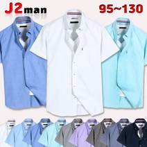 J2MAN 쿨한 여름 탐 옥스포드 반팔 셔츠 캐쥬얼 빅사이즈 남자 남성 남방 와이셔츠