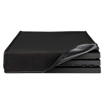 eXtremeRate Playstation 4Pro 콘솔에 대응용 PS4 Pro 콘솔에 대응용 더스트 커버(횡식) 이중층 소프트 니트 라이닝 방수 방진 정밀 컷 이지 액세스 케이블 포트[블랙]