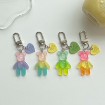 러빙댓 파스텔 베어브릭 키링, 옐로우, 에어팟 프로 케이스 SET