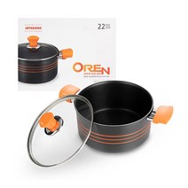 [러브쿡] OREN 하드 아노다이징 양수 냄비 22CM