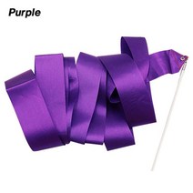발레토슈즈 성인 취미2M Colorful Gym Ribbons Dance Rhythmic Art Gymnastics Ballet Streamer Twirling R, 한개옵션1, 05 Purple