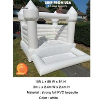 에어바운스 에어풀장 놀이터 미끄럼틀 가정 키즈카페 유치원 어린이집 10ft 바운스 하우스 풍선 어린이 흰, 01 10x8ft (3x2.4)m