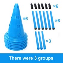 강아지 어질리티 운동기구 슬개골운동 개 훈련 제품 내구성 달리기 점프 스테이크 애완 동물 야외 스포츠 폴 휴대용 민첩성 장비 3 세트, 없음, 없음, L+파란