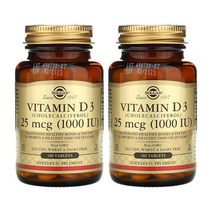 [1 1] Solgar 솔가 비타민D3 1000IU 180정 베지캡슐 콜레칼시페롤 비타민디 비타민D3 2개