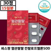 식약처 인정 씨스팡 혈관 팔팔 칸탈로프멜론SOD 30정 혈행 개선 피부 보호 혈관 항산화 스트레스 건강 기능 식품 부모님 선물 가족 추천 중년 노년 시스 팡 씨쓰팡 영양제 정품 인, 2박스, 500mg x 30정