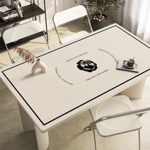 가죽 식탁매트 식탁 테이블 책상 보호필름 유리대용 가죽 방수 식탁매트, 90x90cm, E