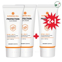 피부과 자외선차단제 톤업 선크림 50ml x3개 SPF50+백탁 끈적임 없는미백 선크림 톤업크림