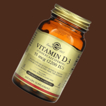 Solgar 비타민D3(콜레칼시페롤) 55mcg(2 200IU) 베지 캡슐 100정, 2200 IU, 100 개, 2200 IU